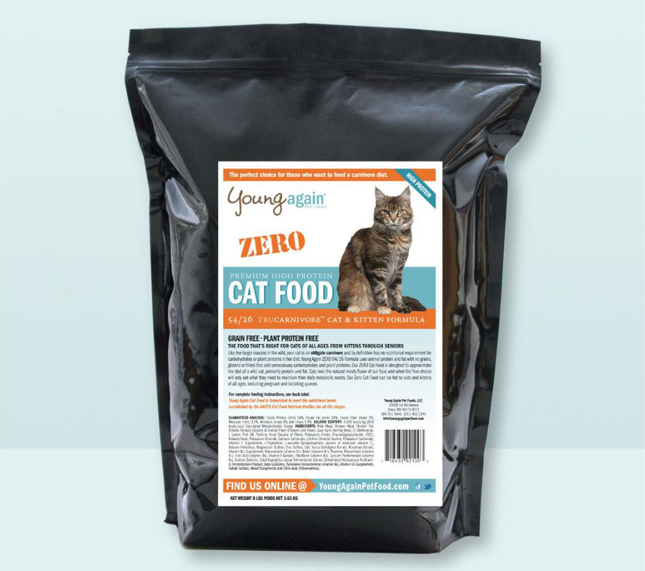В составе Young Again Zero Carb Cat Food содержатся дрожжи, которые могут вызывать у чувствительных кошек аллергию